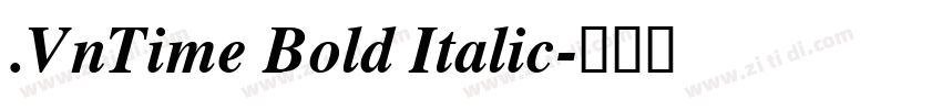 .VnTime Bold Italic字体转换
